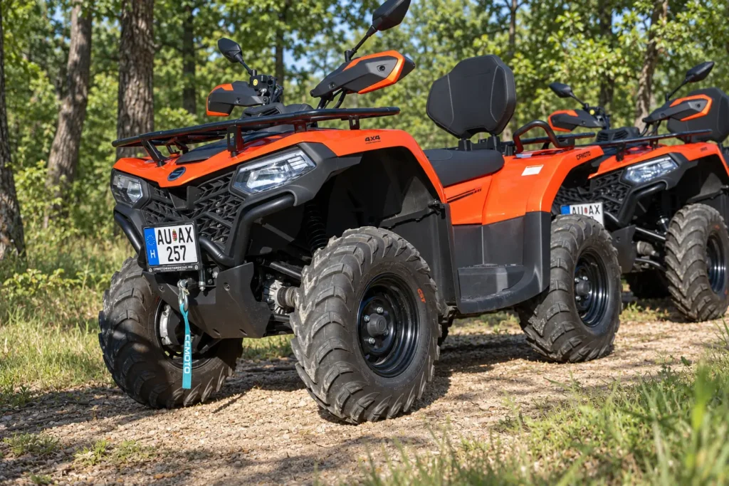 A quad túra gépei sorban, indulás előtt Hajdú-Biharban
