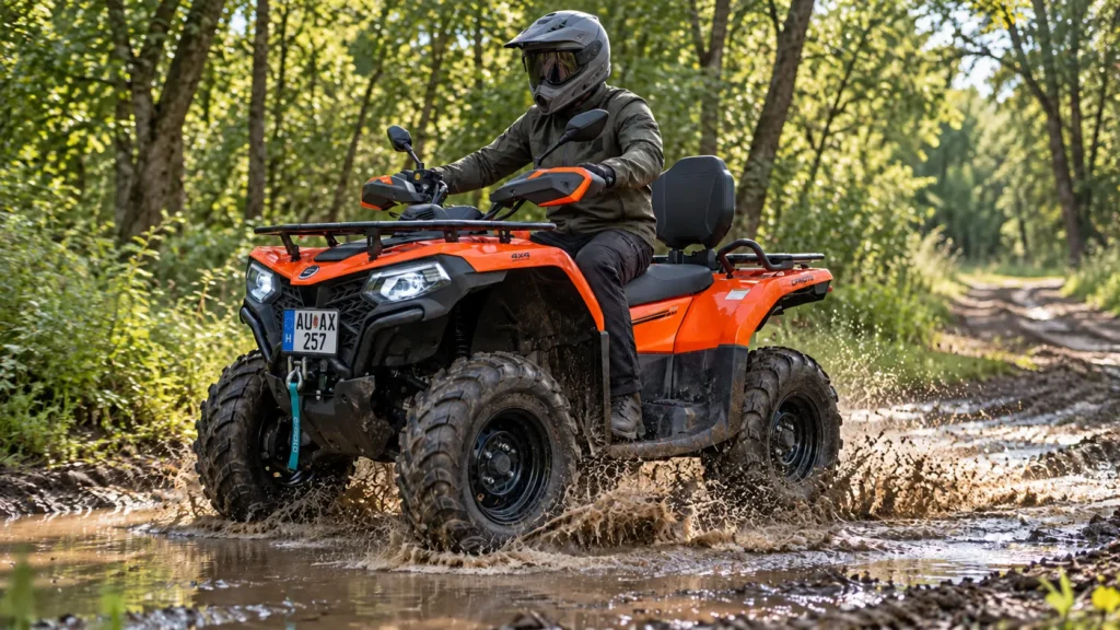 Quad túra vizes földúton — eső után a hajdúsági terep néhol vizes lehet